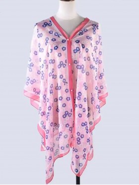 Reversible Pearl Chiffon Top with Floral Print